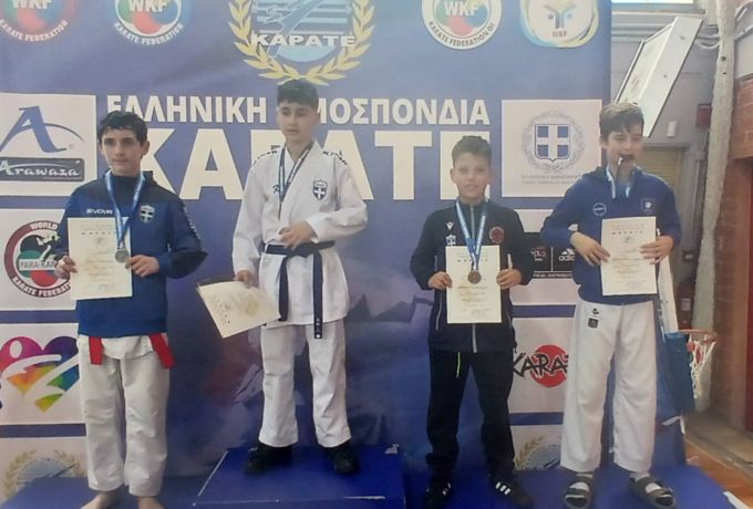 Στο βάθρο του Πανελληνίου ο αθλητής του Σοτοκάν Καράτε Ξυλοκάστρου